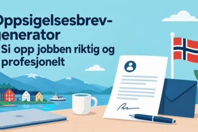 Oppsigelsesbrev Generator Si Opp Jobben Riktig Og Profesjonelt 1